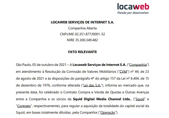 Locaweb adquire plataforma de conexão de influenciadores Squid